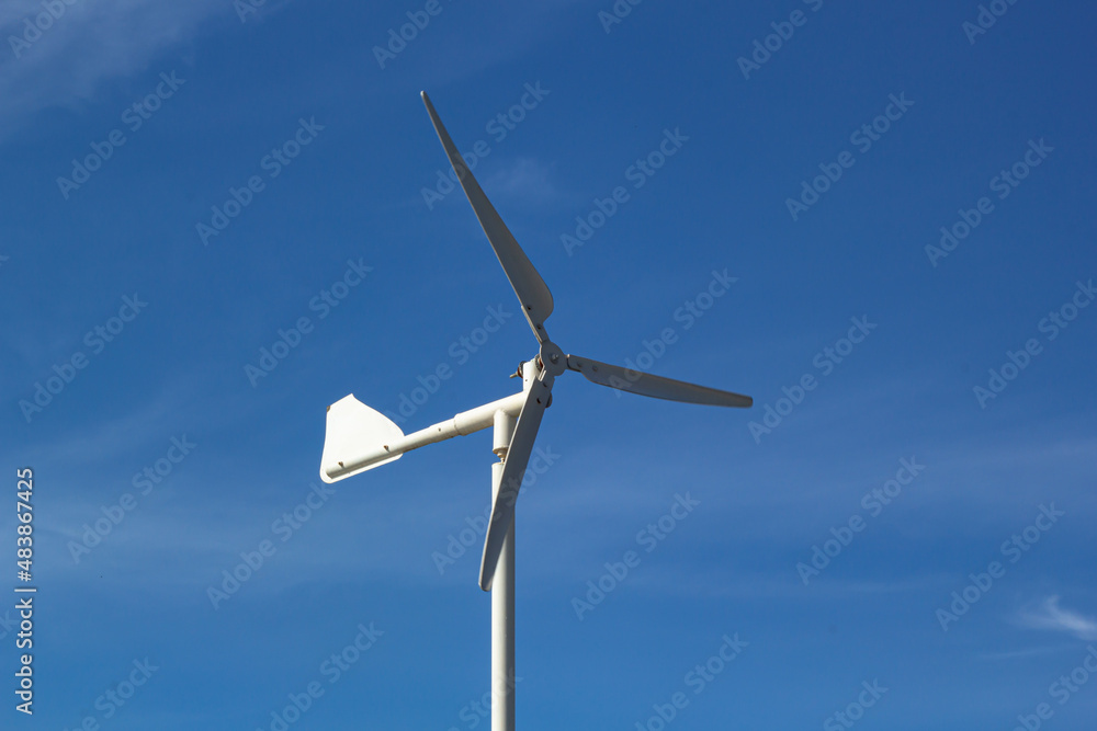 Close up of a small windmill