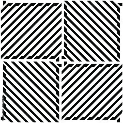  seamless repeating pattern.Black and white pattern for wallpapers and backgrounds. 