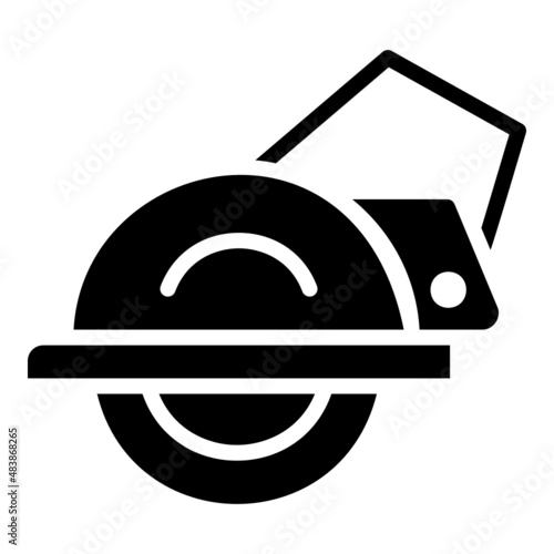 Circular Saw machine glyph icon