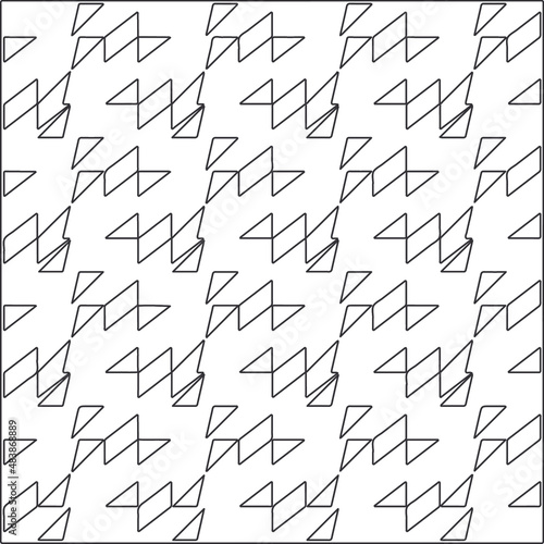 Fototapeta Naklejka Na Ścianę i Meble -  
Vector pattern with symmetrical elements . Repeating geometric tiles from striped elements.Monochrome texture.Black and 
white pattern for wallpapers and backgrounds.line art.
