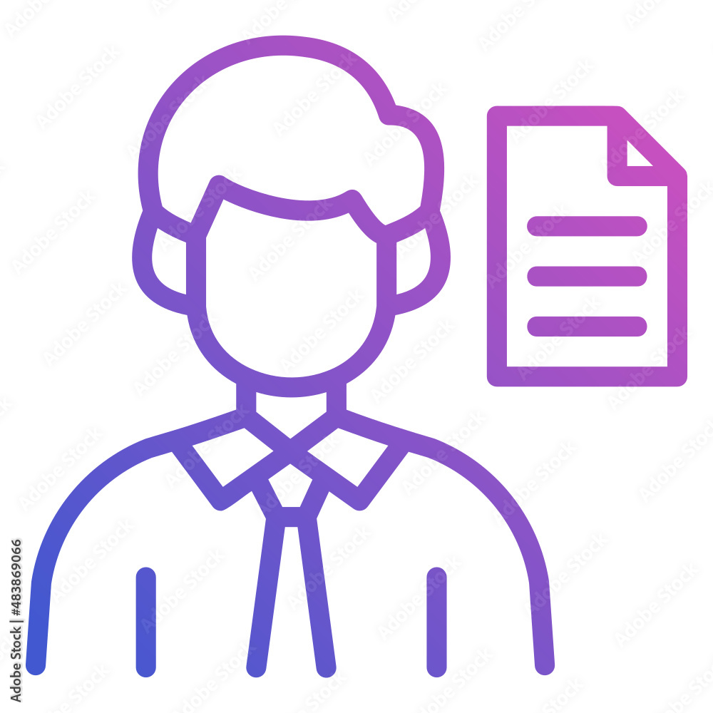 Clerk line gradient icon Clerk line gradient icon