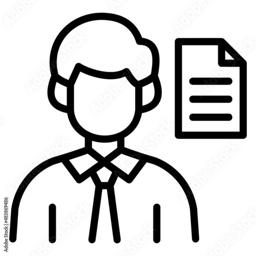 Clerk line icon