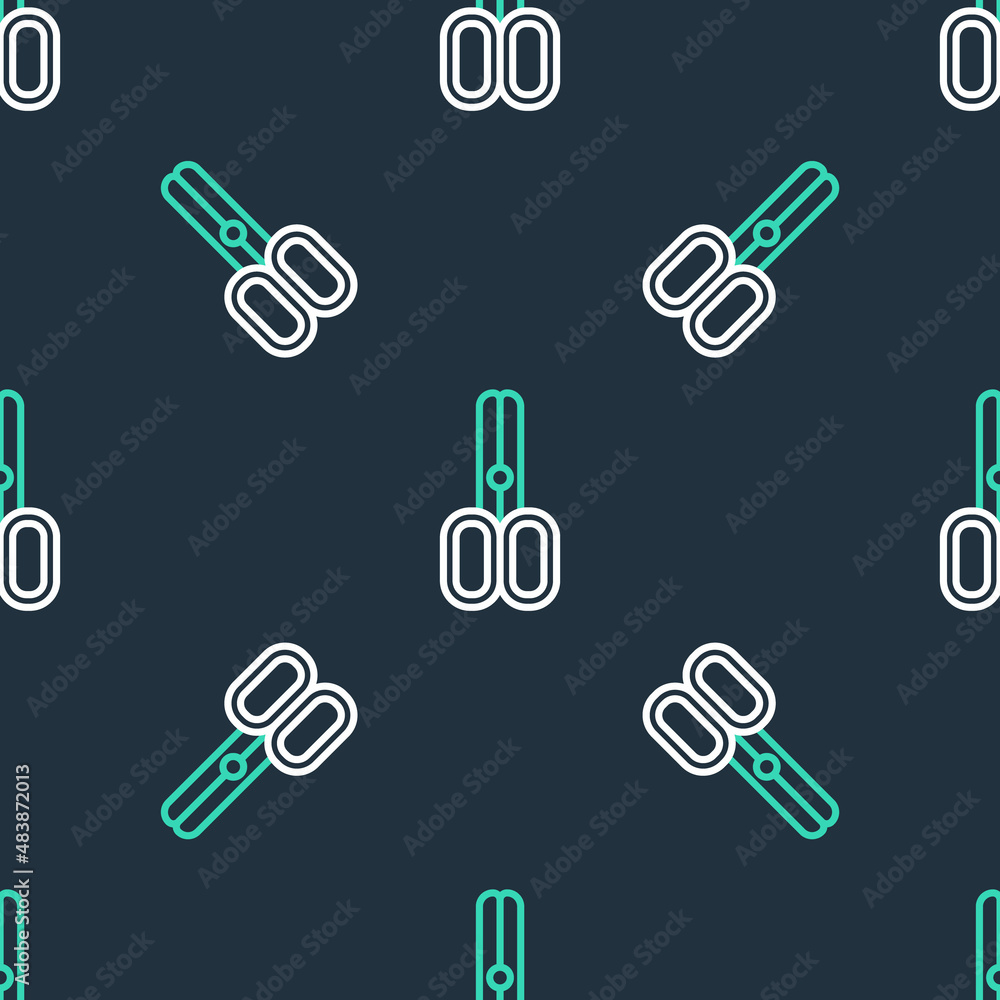 Line Scissors hairdresser icon isolated seamless pattern on black background. Hairdresser, fashion salon and barber sign. Barbershop symbol. Vector Line Scissors hairdresser icon isolated seamless pattern on black background. Hairdresser, fashion salon and barber sign. Barbershop symbol. Vector