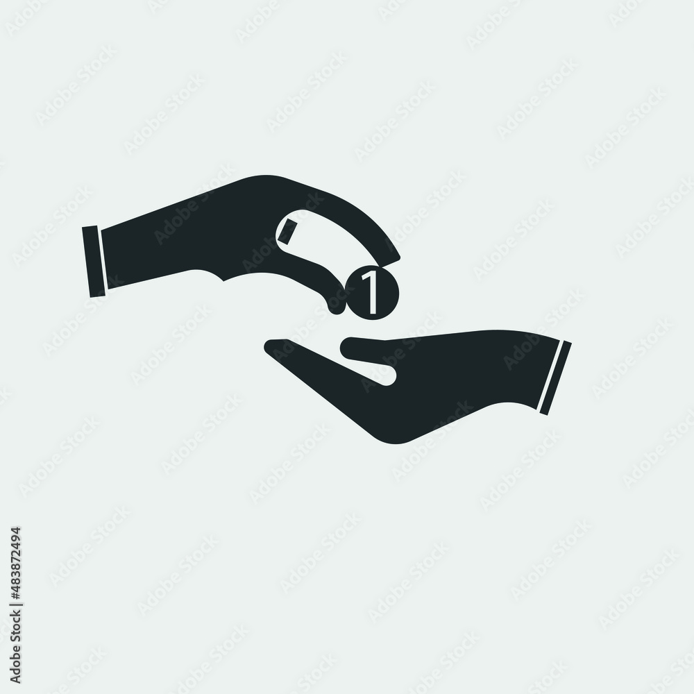 Financial aid vector icon illustration sign Financial aid vector icon illustration sign