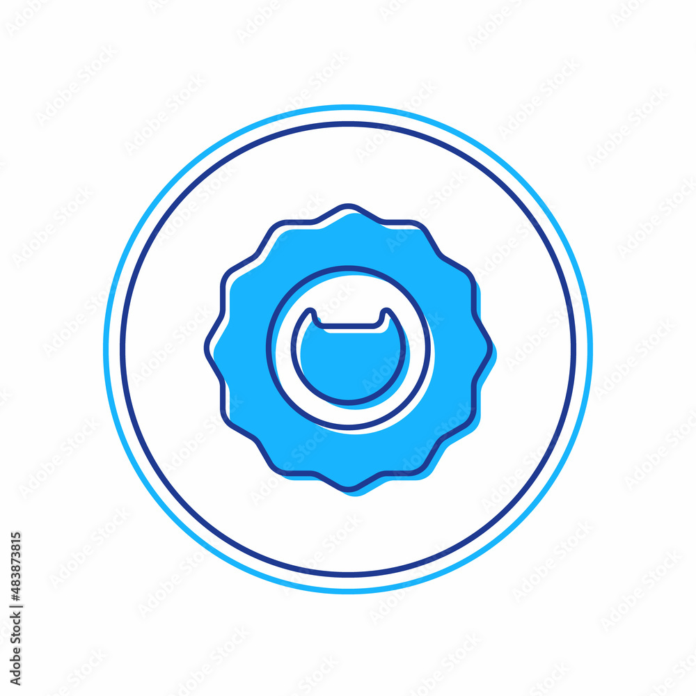 Filled outline Bottle opener icon isolated on white background. Vector Filled outline Bottle opener icon isolated on white background. Vector