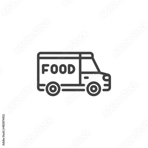 Wallpaper Mural Food delivery truck line icon Torontodigital.ca