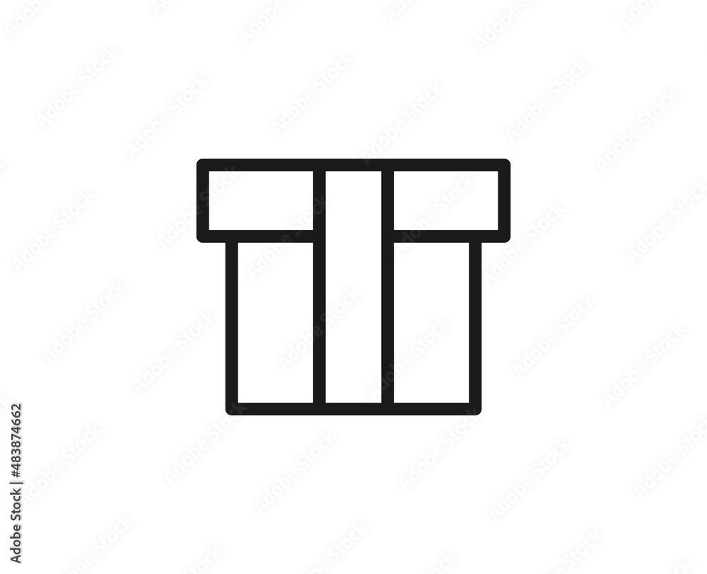 Single line icon of box on isolated white background. High quality editable stroke for mobile apps, web design, websites, online shops etc. Single line icon of box on isolated white background. High quality editable stroke for mobile apps, web design, websites, online shops etc.