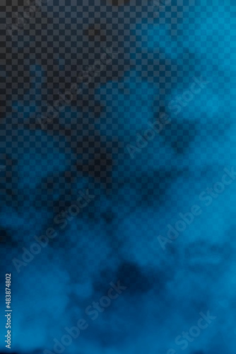Fog or smoke isolated special effect on transparent background. Red vector cloudiness, mist or smog background. Vector illustration