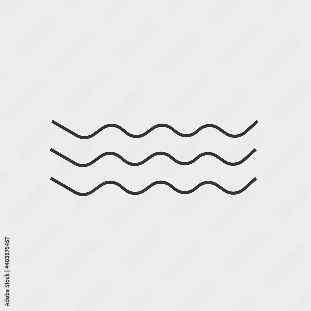 Ocean vector icon illustration sign Ocean vector icon illustration sign