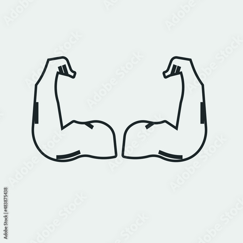 Muscular vector icon illustration sign