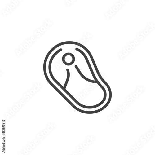 Beef steak line icon