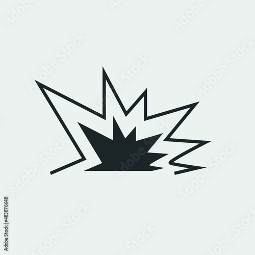 Explosion vector icon illustration sign