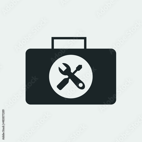 Toolbox vector icon illustration sign