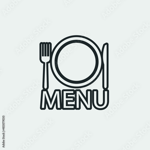 Menu vector icon illustration sign