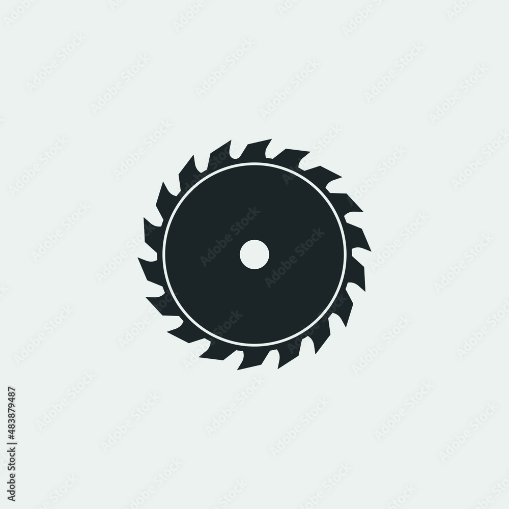 Circular saw vector icon illustration sign