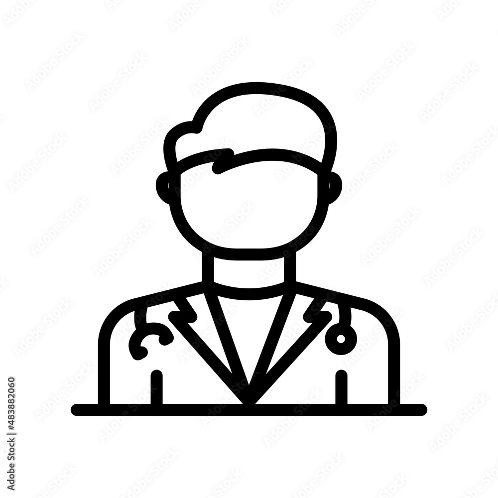 Doctor line icon. Suitable for health symbol. simple design editable. Design template vector Doctor line icon. Suitable for health symbol. simple design editable. Design template vector