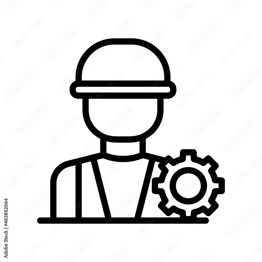 Mechanic service line icon. simple design editable. Design template vector Mechanic service line icon. simple design editable. Design template vector