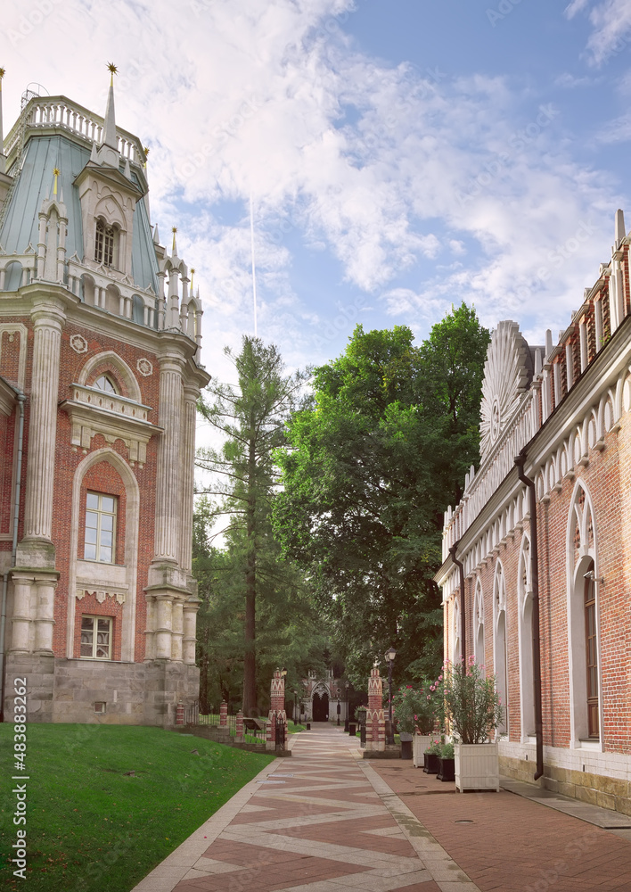 In Tsaritsyno Park. Palace and Park ensemble of the XVIII century In Tsaritsyno Park. Palace and Park ensemble of the XVIII century