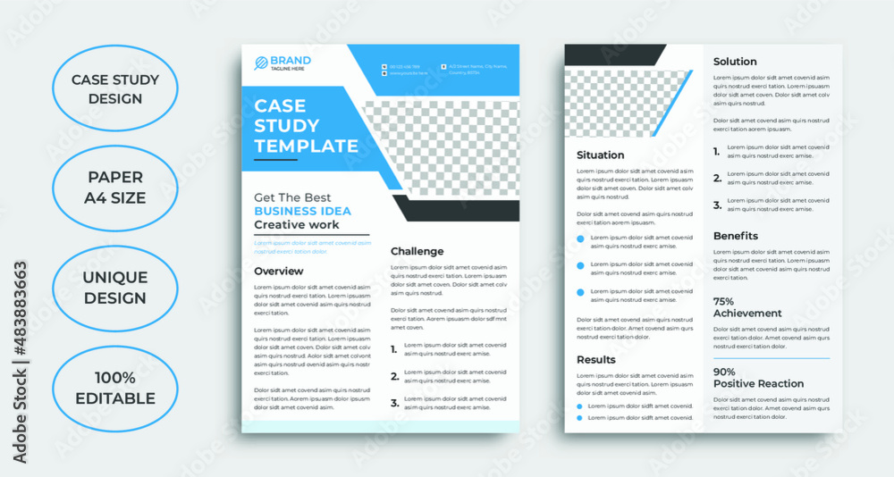 Creative case study template design