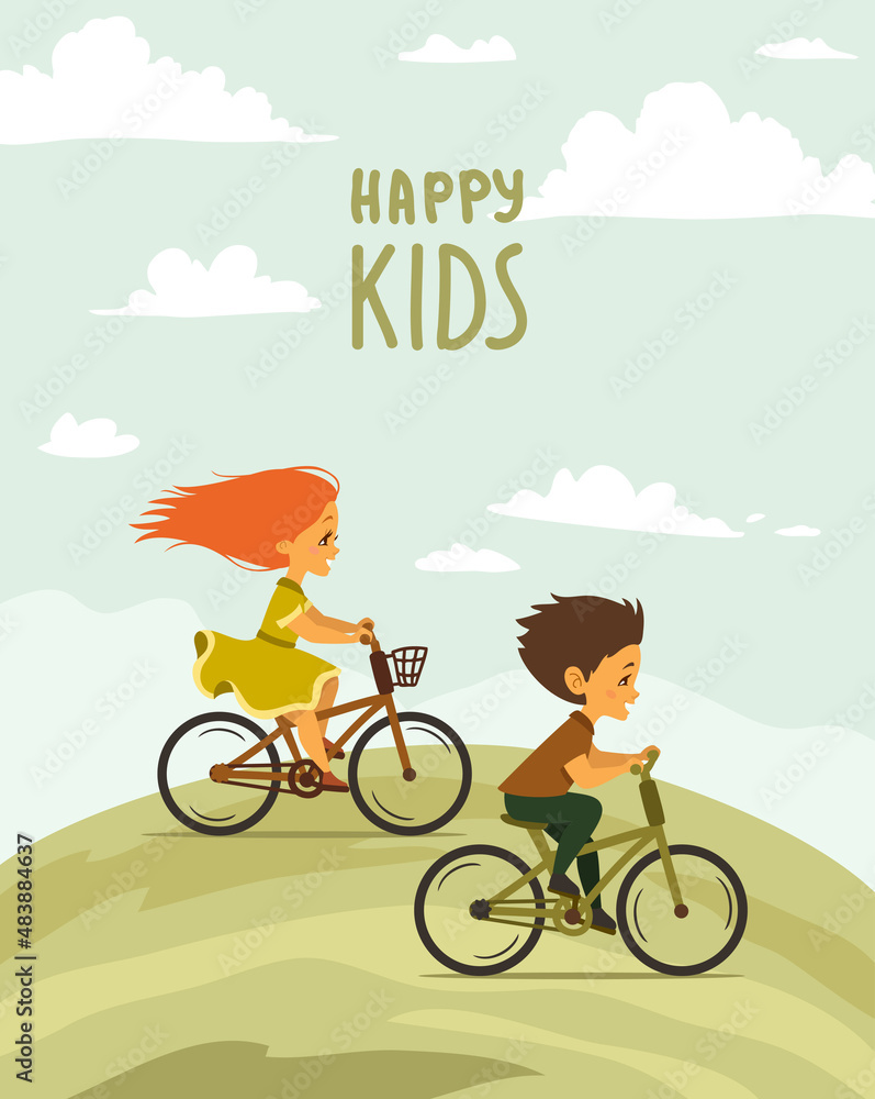 children on a bike