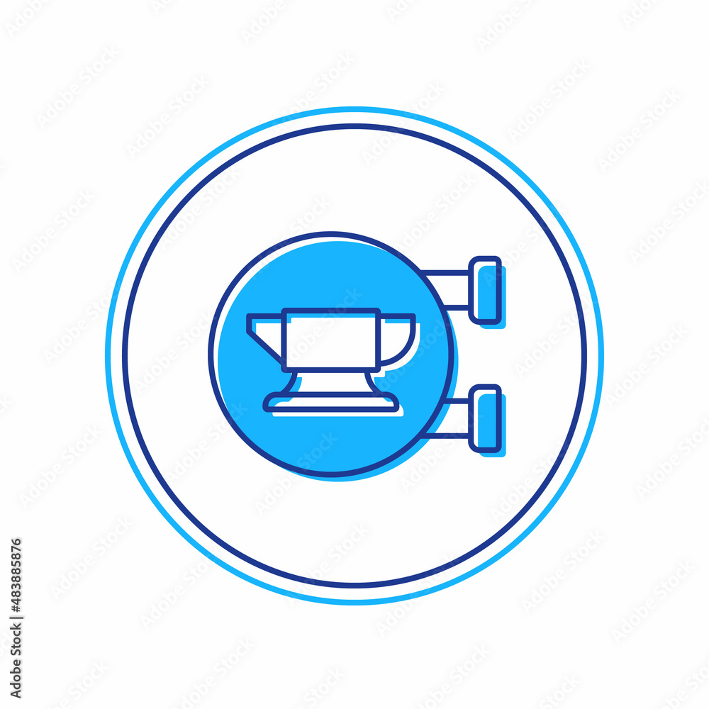 Filled outline Blacksmith anvil tool icon isolated on white background. Metal forging. Forge tool. Vector Filled outline Blacksmith anvil tool icon isolated on white background. Metal forging. Forge tool. Vector