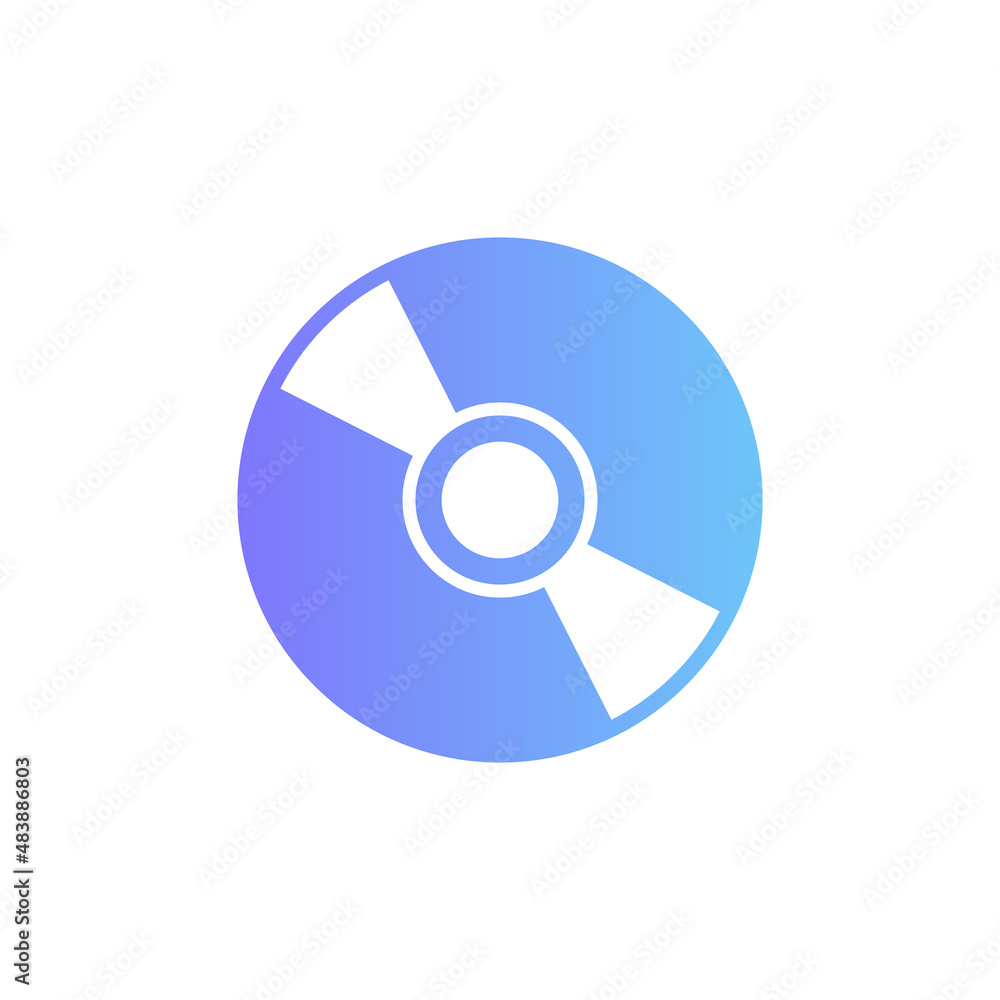 Cd disc vector icon with gradient Cd disc vector icon with gradient