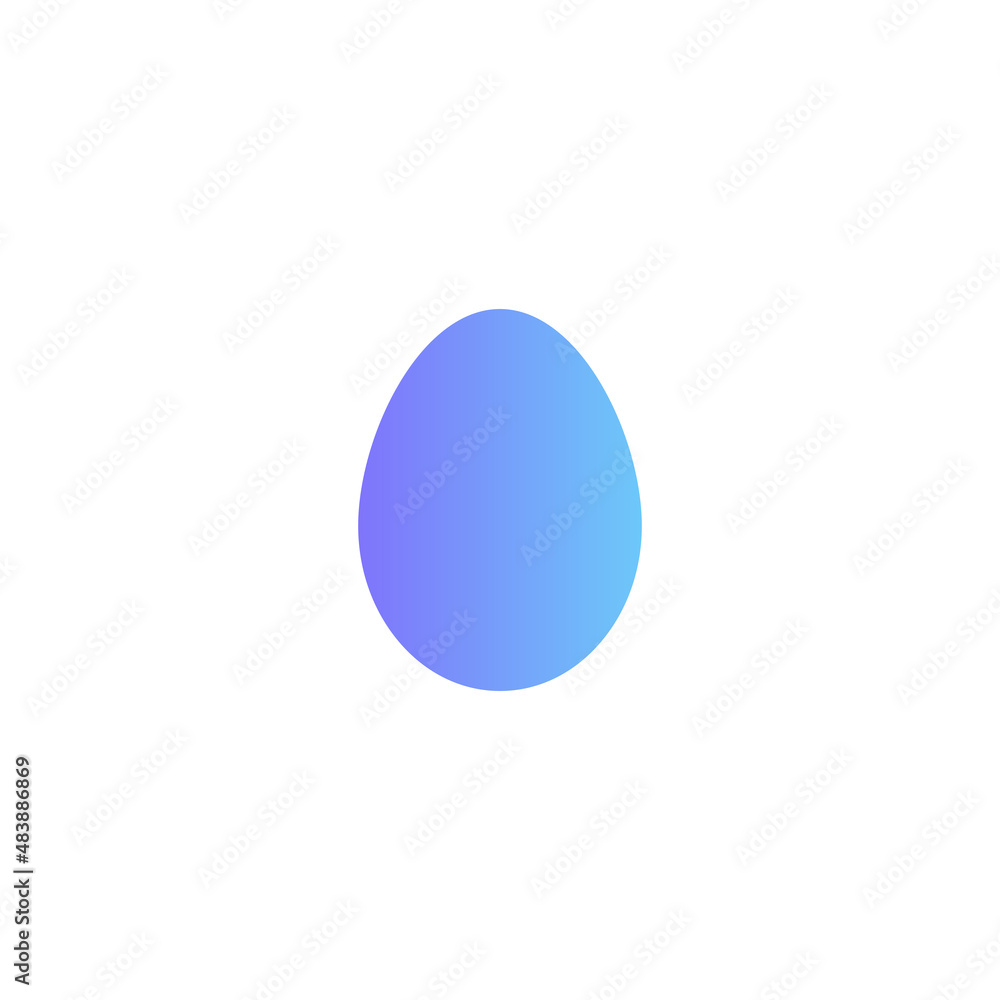 Egg vector icon with gradient Egg vector icon with gradient