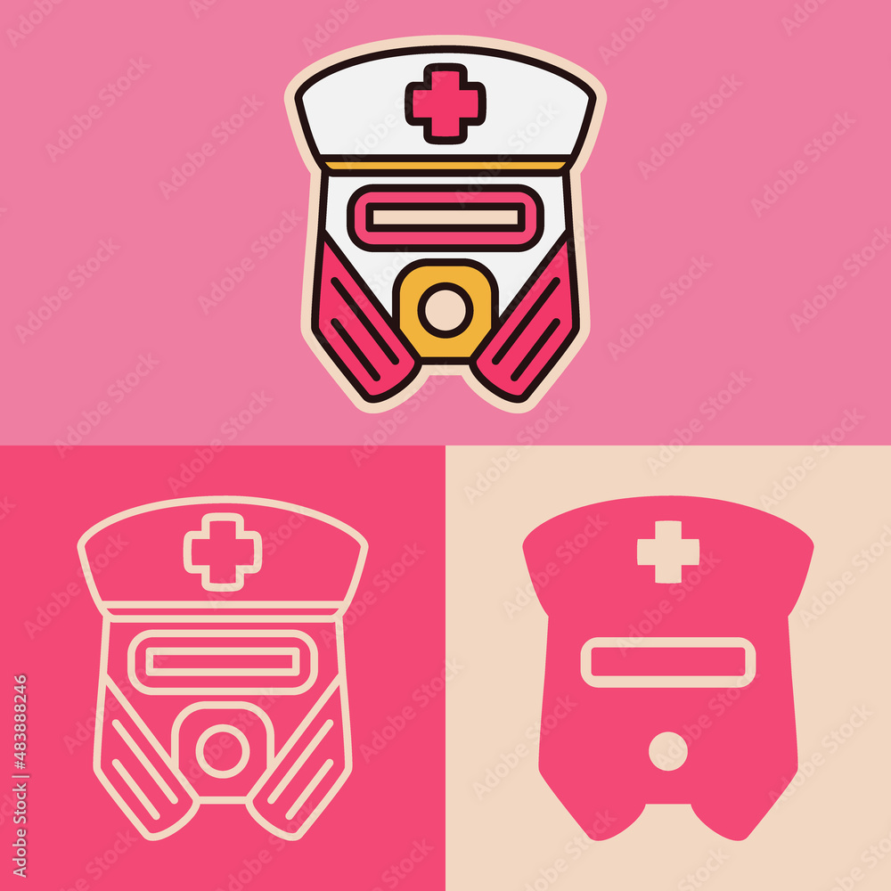 Medical healing robot vector doodle art Medical healing robot vector doodle art