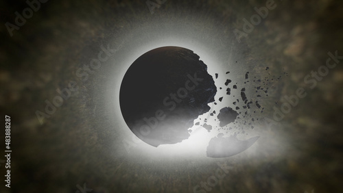 Image of outer space. . Mixed media