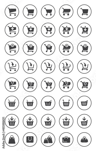 Shopping icons set