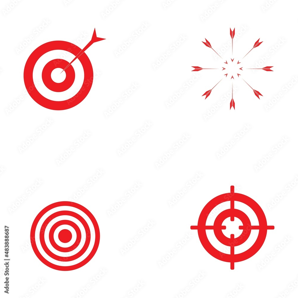 Target icon vector ilustration template Target icon vector ilustration template