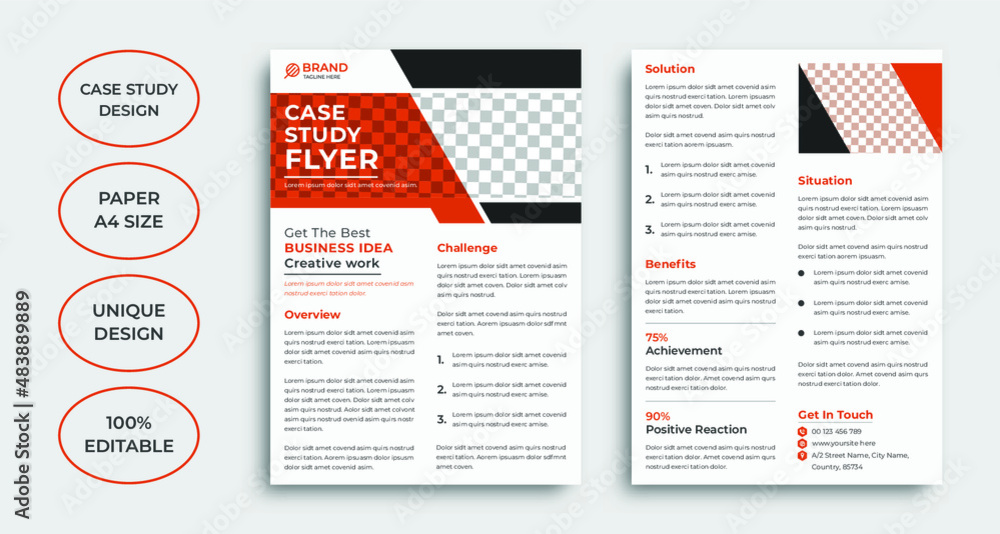 Modern case study template design Modern case study template design