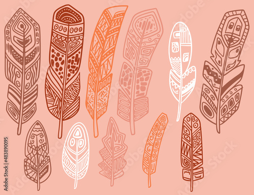 Hand drawn bohemian, tribal...