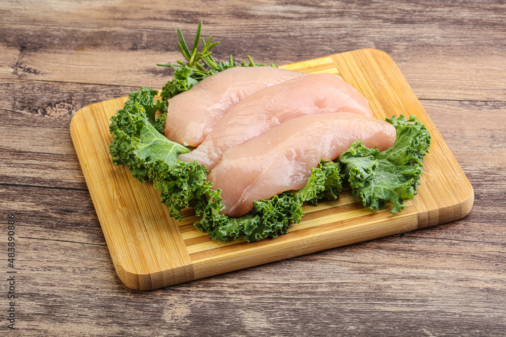 Raw small chicken fillet for cooking Raw small chicken fillet for cooking