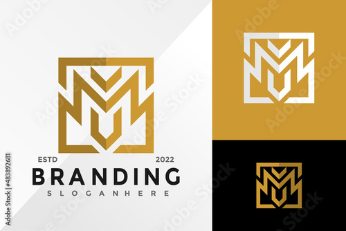 Letter M Spartan Brand Identity Logo Design Vector illustration template