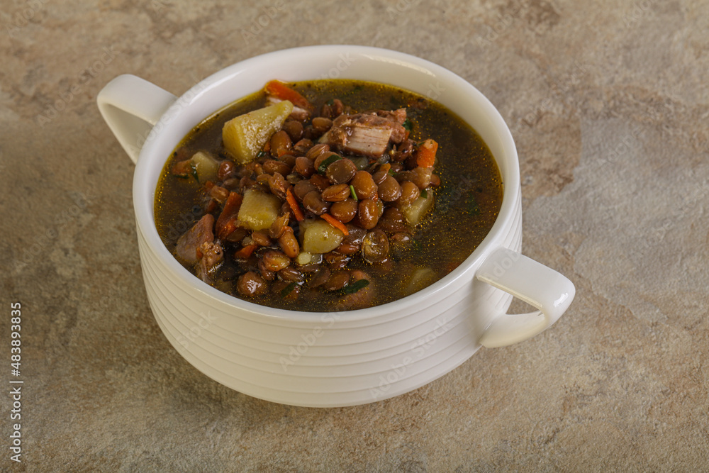 Lentil soup with chicken and vegetables Lentil soup with chicken and vegetables