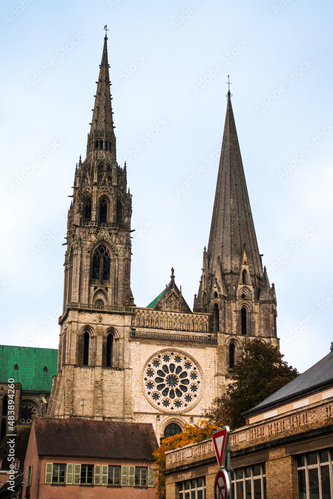  Traditional Cathedral building in Chartres, France