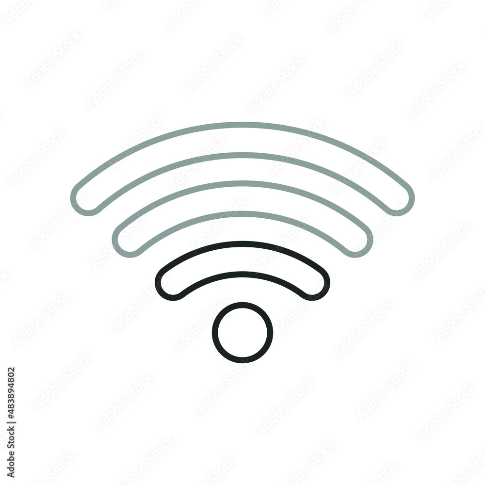 Set of Wireless network sign symbol icon black color
Set of Wireless network sign symbol icon black color