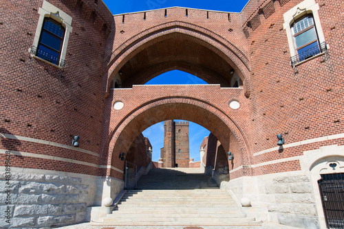 Terrasstrapporna, monumental staircase with terraces in the Konung Oscar II complex, Helsingborg, Sweden photo