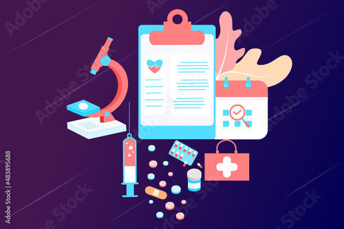 Medical drugs, pill, medical pills, bottle pills, capsule and medicine. Flat vector illustration design concept of healthcare and medicine. Medical support, medication shopping, pharmacy, drug store.	
