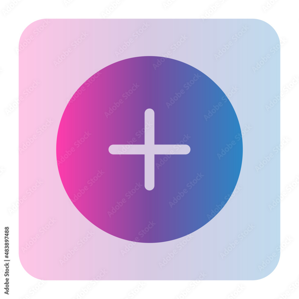 Obraz premium add gradient icon