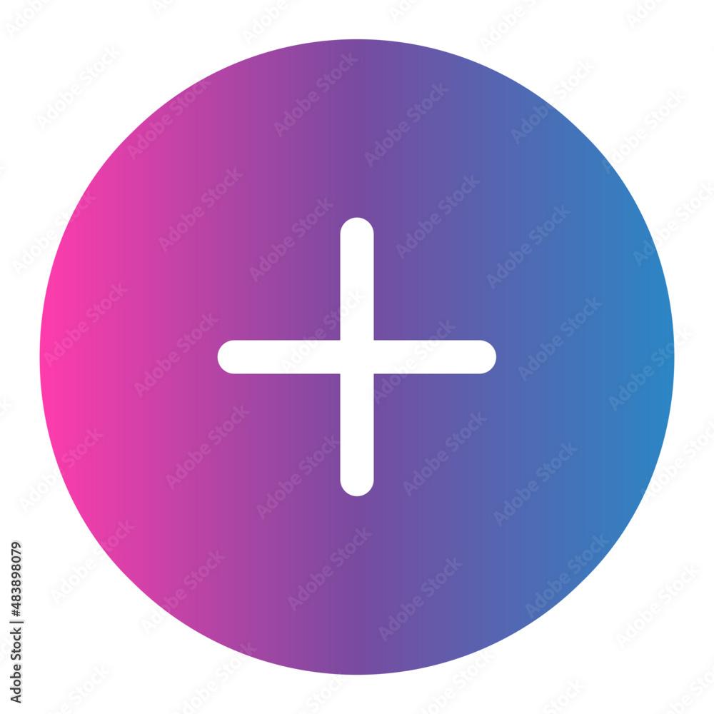 Obraz premium add gradient icon
