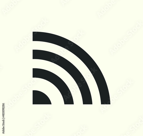 Wifi wireless icon vector black color 