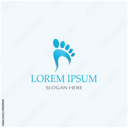 footprints,foot care,and footstep, logo images illustration design