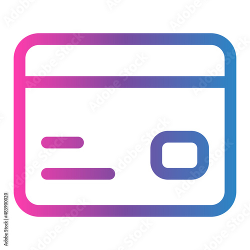 credit card gradient icon