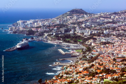 Portugal, Madeira, Funchal, View of coastal city photo