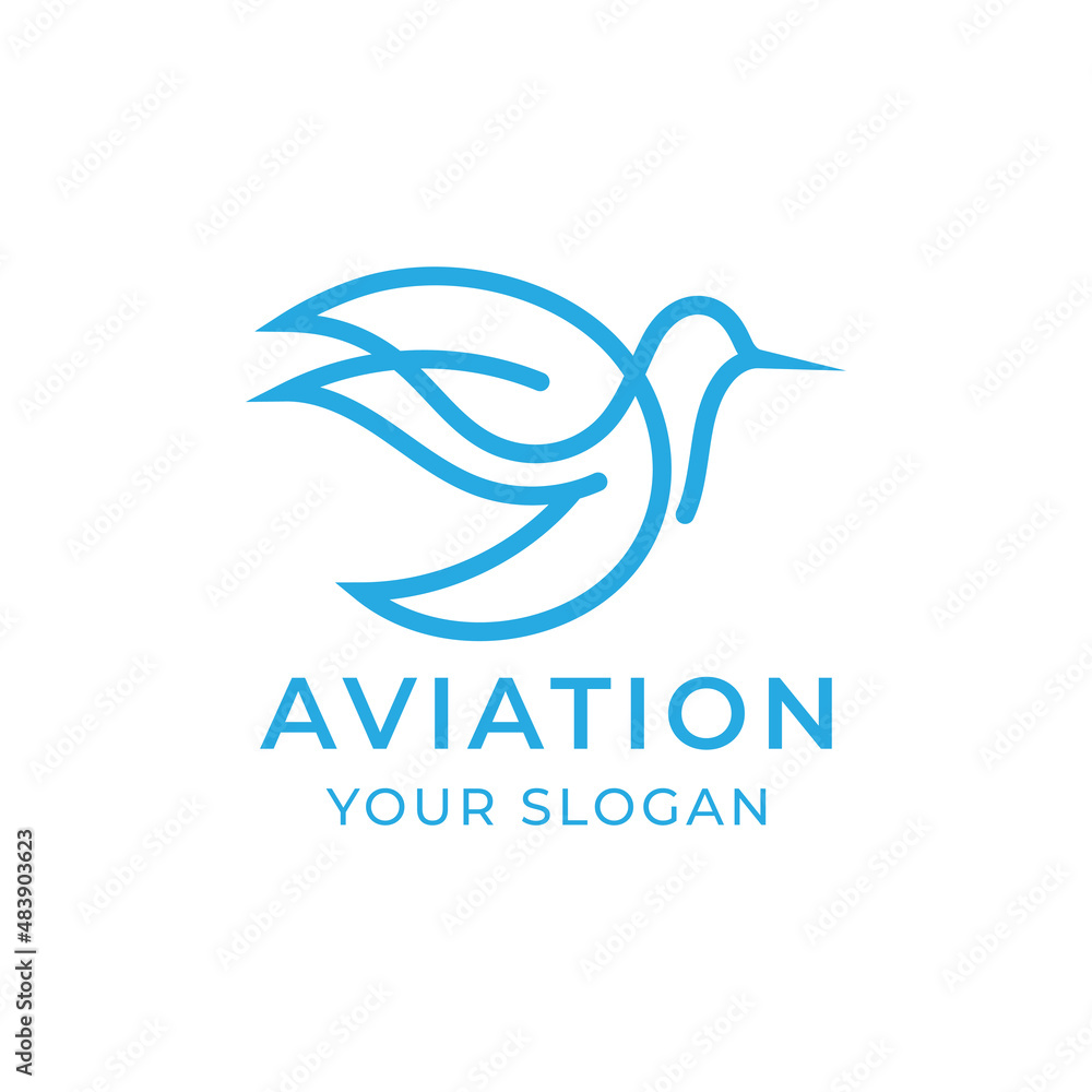 Bird logo design template vector isolated illustration Bird logo design template vector isolated illustration