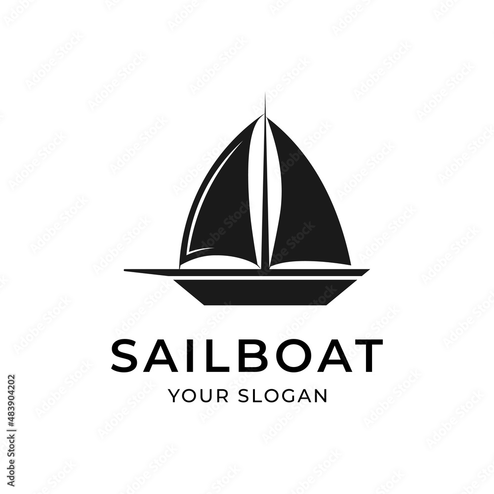 Sailboat logo design template vector isolated illustration Sailboat logo design template vector isolated illustration