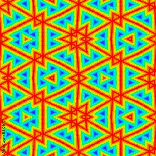 Abstract oil painting ornam...