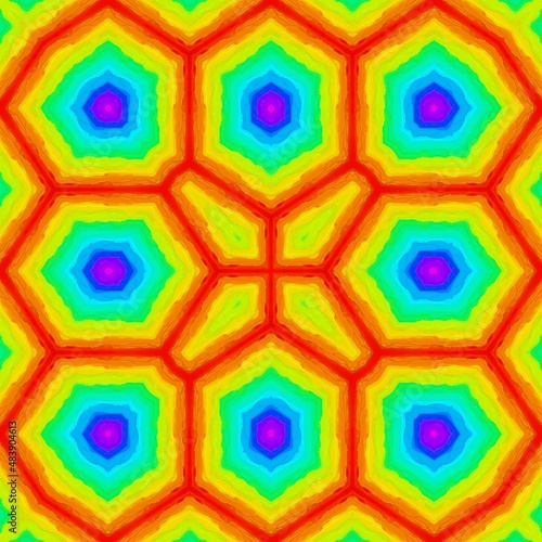 Abstract oil painting ornam...